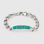 Gucci Damarmband med Gucci-logotyp och emalj