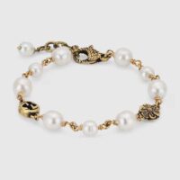 Gucci Women Interlocking G Flower Pearl Bracelet (1)