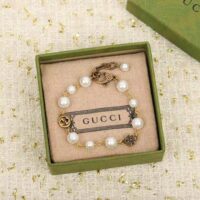 Gucci Women Interlocking G Flower Pearl Bracelet (1)