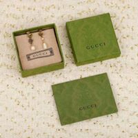 Gucci Women Interlocking G Flower Pearl Earrings (1)