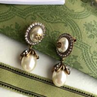 Gucci Women Interlocking G Pearl Earrings (1)