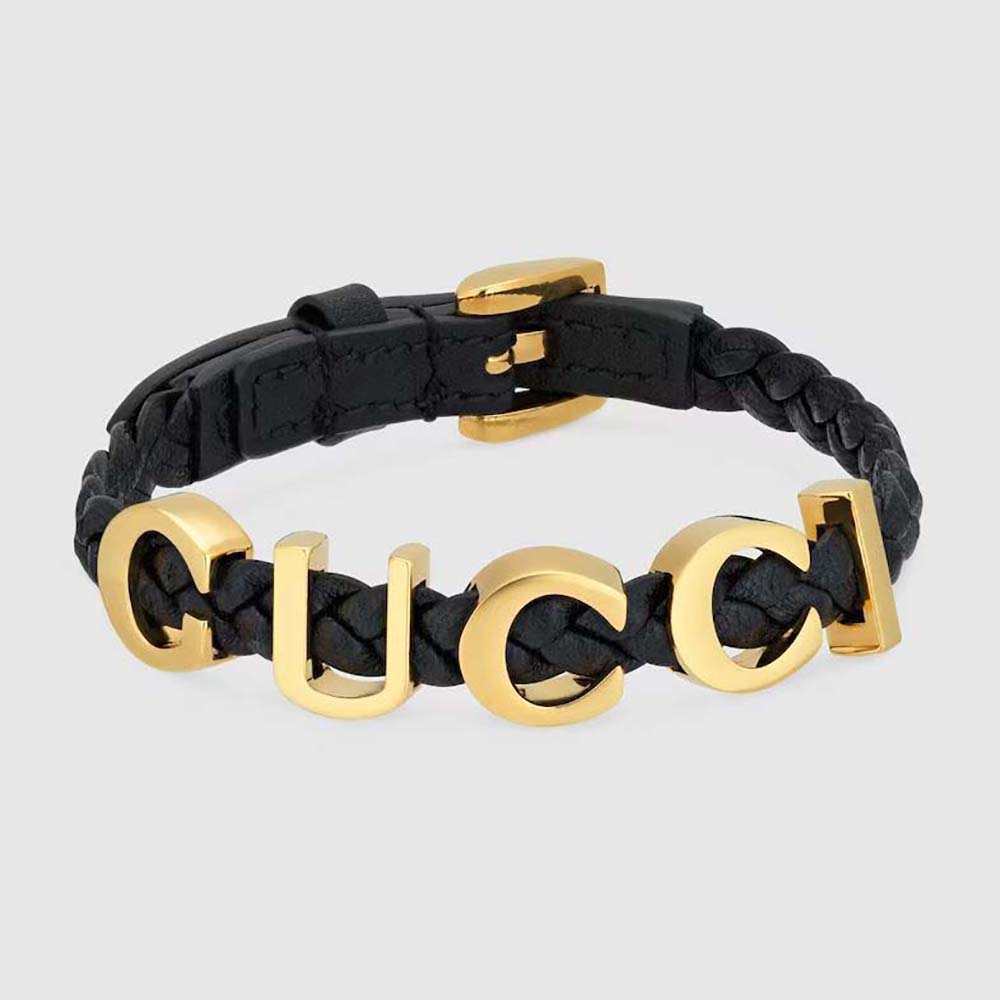 Gucci Women Leather 'Gucci' Bracelet