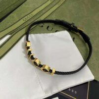 Gucci Women Leather ‘Gucci’ Bracelet (1)