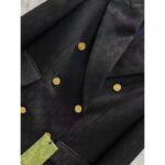 Gucci Women Light GG Canvas Single-Breasted Jacket Peak Lapel Flap Pockets - Image 6