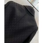 Gucci Women Light GG Canvas Single-Breasted Jacket Peak Lapel Flap Pockets - Image 9