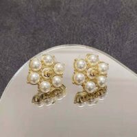 Gucci Women Pearl Double G Earrings (1)