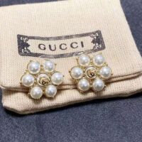 Gucci Women Pearl Double G Earrings (1)