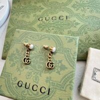 Gucci Women Pearl Double G Earrings (1)