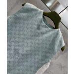 Gucci Women Reversible GG Canvas Dress Pale Blue Unlined Crewneck Sleeveless Two Front Pockets - Image 5