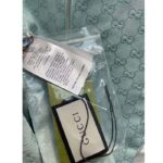 Gucci Women Reversible GG Canvas Dress Pale Blue Unlined Crewneck Sleeveless Two Front Pockets - Image 10