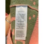 Gucci Women Reversible GG Mohair Cardigan Light Green Pink Brushed Jacquard Wool V-Neck - immagine 9
