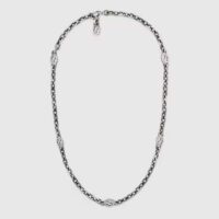 Gucci Women Silver Necklace with Interlocking G (1)