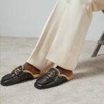 Gucci Women's GG Mule Horsebit Black Leather Merinos Wool Lining Leather Sole Flat - Image 11