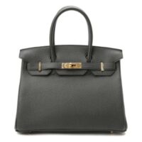 Hermes Women Birkin 30 Bag in Epsom Leather with Gold Hardware-Black (1)