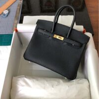 Hermes Women Birkin 30 Bag in Epsom Leather with Gold Hardware-Black (1)