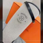 Hermes Women Jumping Boot Black Natural Calfskin Printed H Grey Canvas Black Leather Heel - Imagen 10