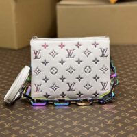 Louis Vuitton LV SKI Women Coussin BB Handbag Gray Lambskin Calf-Leather (3)