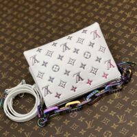 Louis Vuitton LV SKI Women Coussin BB Handbag Gray Lambskin Calf-Leather (3)