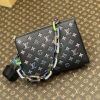 Louis Vuitton LV SKI Women Coussin PM Handbag Black Lambskin Cowhide Leather (1)