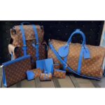 Louis Vuitton LV Unisex Christopher MM Backpack Blue Monogram Macassar Coated Canvas Cowhide Leather - immagine 5