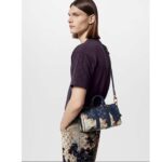 Louis Vuitton LV Unisex Keepall Bandoulière 25 Ink Blue Monogram Bleach Coated Canvas Cowhide-Leather - Imagen 14