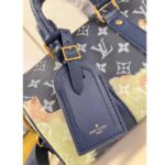 Louis Vuitton LV Unisex Keepall Bandoulière 25 Ink Blue Monogram Bleach Coated Canvas Cowhide-Leather - Imagen 7