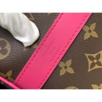 Louis Vuitton LV Unisex Keepall Bandoulière 50 Pink Monogram Macassar Coated Canvas (9)