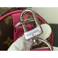 Louis Vuitton LV Unisex Keepall Bandoulière 50 Pink Monogram Macassar Coated Canvas (9)