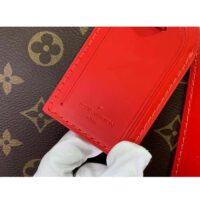 Louis Vuitton LV Unisex Keepall Bandoulière 50 Red Monogram Macassar Coated Canvas (4)