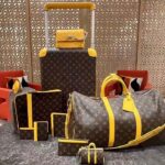 Louis Vuitton LV Unisex Keepall Bandoulière 50 Yellow Monogram Macassar Coated Canvas – Bild 7