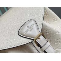 Louis Vuitton LV Unisex Montsouris Backpack Monogram Empreinte Embossed Leather-Beige