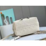 Louis Vuitton LV Unisex Montsouris Backpack Monogram Empreinte Embossed White Leather - Imagen 6