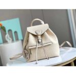 Louis Vuitton LV Unisex Montsouris Backpack Monogram Empreinte Embossed White Leather - Imagen 2