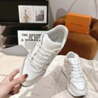 Louis Vuitton LV Unisex Neo Run Away Sneaker White Beige Calf Leather Rubber Outsole (3)