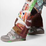 Louis Vuitton LV Unisex Skate Sneaker Grey Mix Materials Grained Calf Leather Technical Mesh - immagine 12