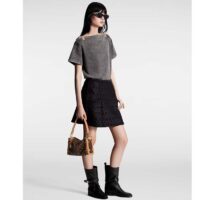 Louis Vuitton LV Women Bateau Neck T-Shirt Cotton Metal Grey Regular Fit (5)