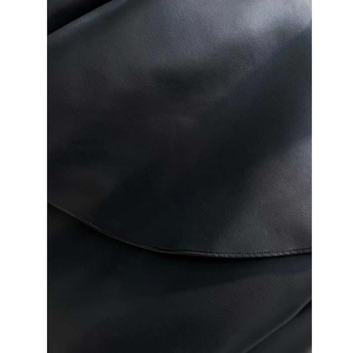 Louis Vuitton LV Women Faux Leather Circle Top PU Polyester Elastane Black Regular Fit