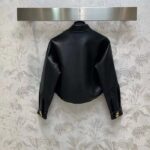 Louis Vuitton LV Women Faux Leather Circle Top PU Polyester Elastane Black Regular Fit - immagine 3