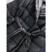 Louis Vuitton LV Women Flight Mode Monogram Jacquard Puffer Wrap Coat Polyamide Black (15)