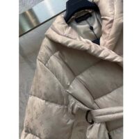 Louis Vuitton LV Women Flight Mode Monogram Jacquard Puffer Wrap Coat Polyamide Light Beige (6)