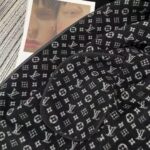 Louis Vuitton LV Women Hooded Wrap Coat Wool Silk Black White Regular Fit - Image 6