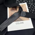 Louis Vuitton LV Women Hooded Wrap Coat Wool Silk Black White Regular Fit - Image 10