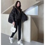 Louis Vuitton LV Women Monogram Accent Pillow Puffer Cape Black Regular Fit - immagine 15