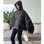 Louis Vuitton LV Women Monogram Accent Pillow Puffer Cape Black Regular Fit - immagine 14