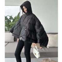 Louis Vuitton LV Women Monogram Accent Pillow Puffer Cape Black Regular Fit (4)