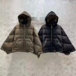 Louis Vuitton LV Women Monogram Accent Pillow Puffer Cape Khaki Regular Fit - Image 4