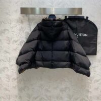 Louis Vuitton LV Women Monogram Accent Pillow Puffer Cape Black Regular Fit (4)