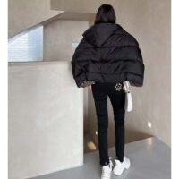 Louis Vuitton LV Women Monogram Accent Pillow Puffer Cape Black Regular Fit (4)