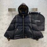 Louis Vuitton LV Women Monogram Accent Pillow Puffer Cape Black Regular Fit - immagine 2