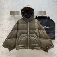 Louis Vuitton LV Women Monogram Accent Pillow Puffer Cape Khaki Regular Fit (2)